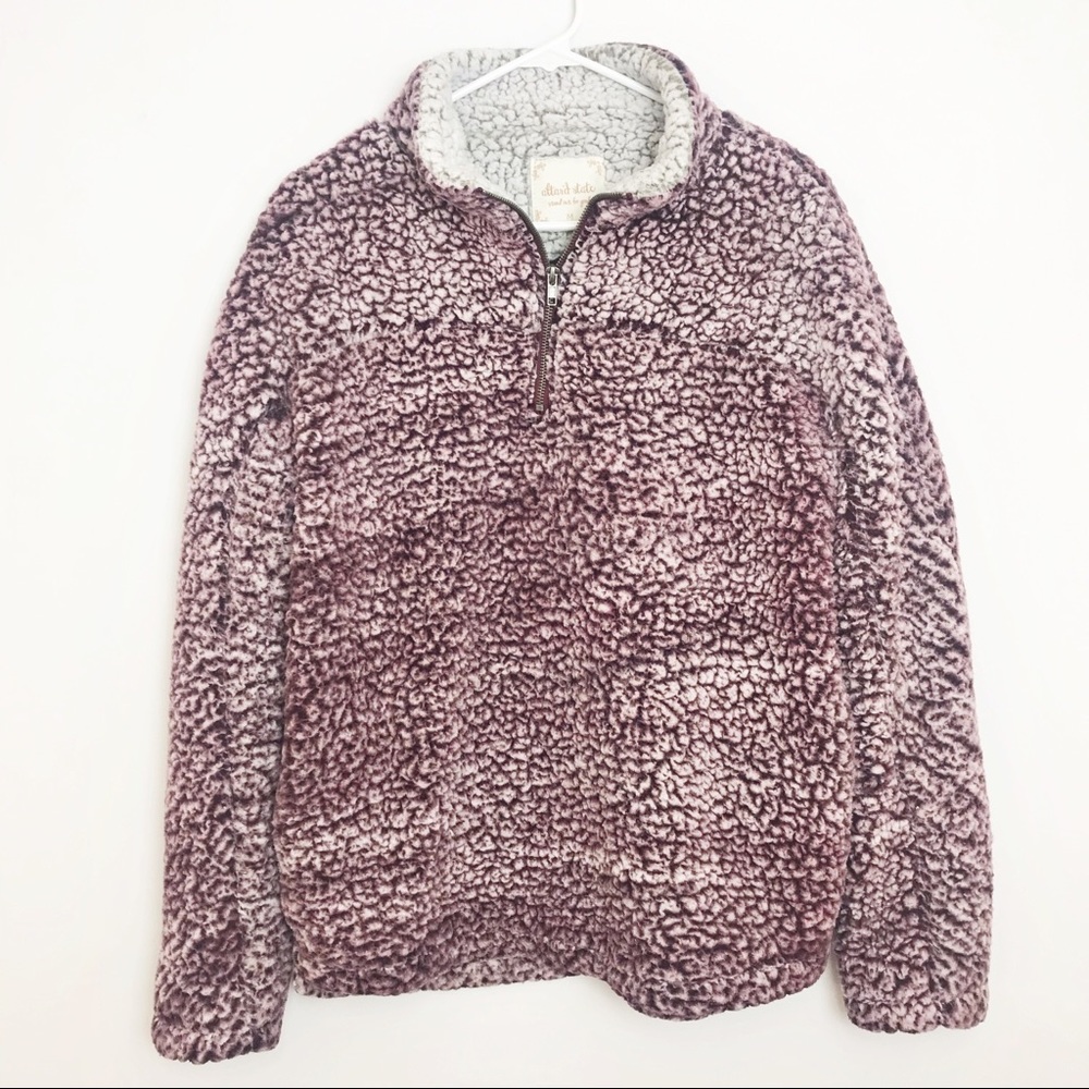 ALTAR'D STATE | Sherpa Pullover Maroon Purple M